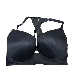Victoria's Secret Body By Victoria Black Lace Racerback Front Close Bra 36DD